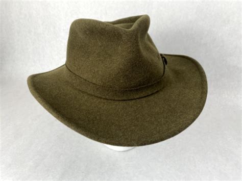 Cabelas Original Lite Felt Fedora 100 Wool Hat Large Usa Packable