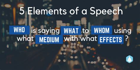 5 Elements Of A Speech Speech Public Speaking Sayings