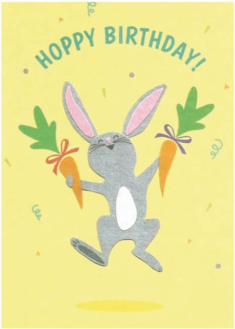 Hoppy Rabbit Birthday Copy Cards From Africa