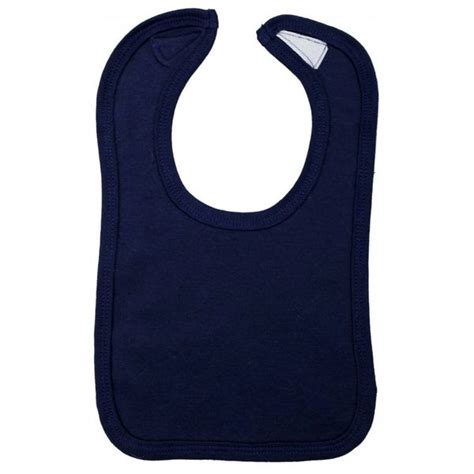 2 Ply Interlock Solid Navy Blue Infant Bib Unique Products And Ts