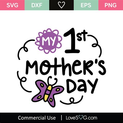 First Mother's Day SVG Cut File - Lovesvg.com