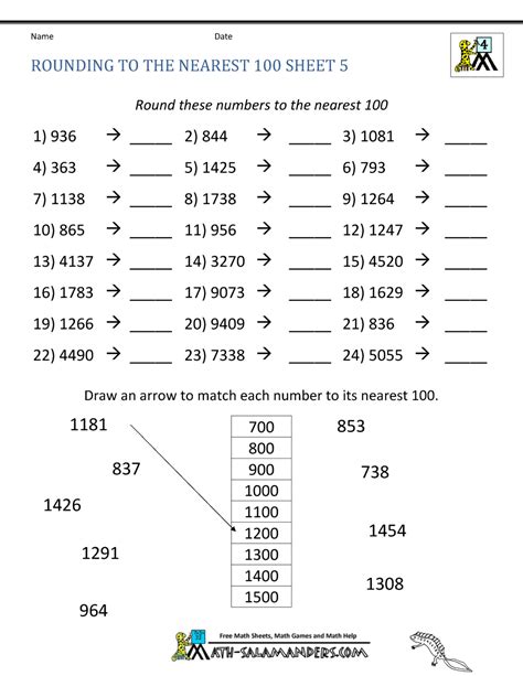 Rounding Off Numbers Worksheets With Answers