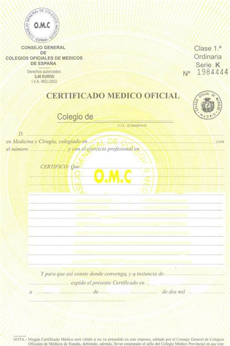 Certificado MÉdico