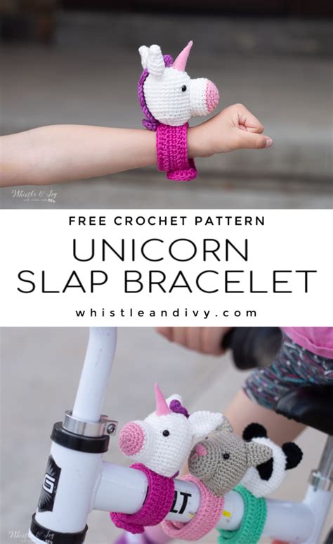 Crochet Unicorn Slap Bracelet Buddy Free Crochet Pattern