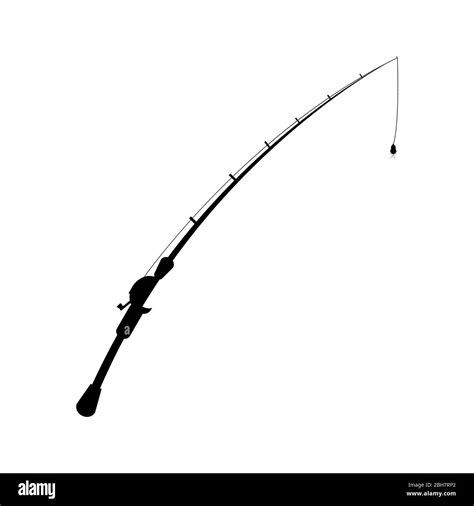 Fishing Rod Vector Graphic Design Illustration Template Stock Vector