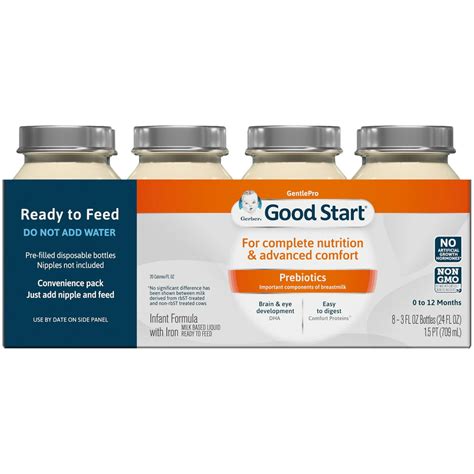 Pack Of 48 Gerber Good Start Gentle Ready To Feed Infant Formula