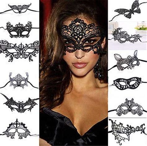 Ziyixin 1pcs Black Women Sexy Lace Eye Mask Party Masks For Masquerade