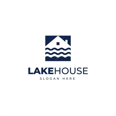 Premium Vector Lake And House Logo Design