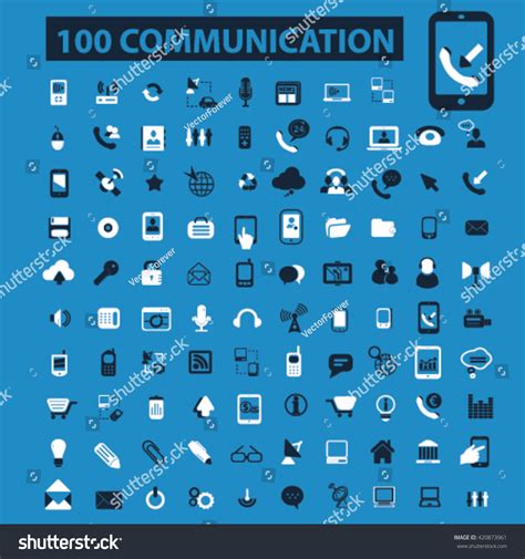 Communication Icons Stock Vector Royalty Free 420873961 Shutterstock