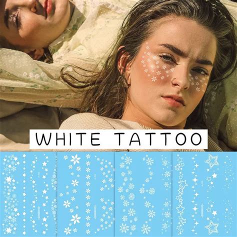 White Tattoo Daisys Etsy