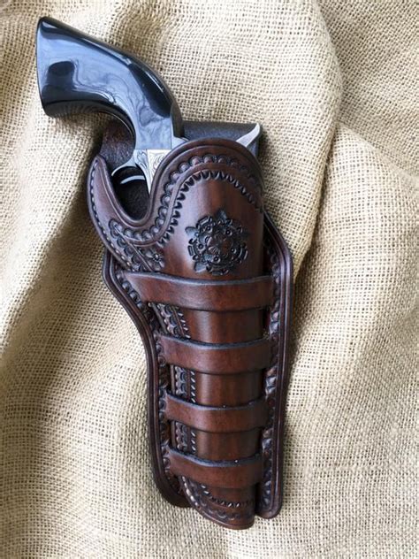 El Quatro Mexican Loop Holster Cowboy Holsters Guns Custom Leather