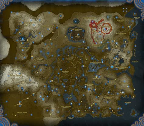 Shrine Map With Labels Breathofthewild