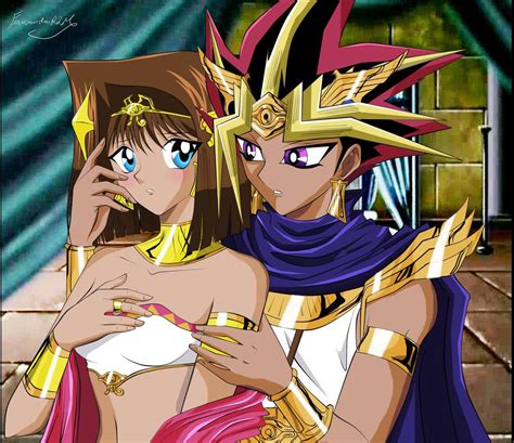 Teana And Atem By Fe On Deviantart Anime Love Yugioh Collection