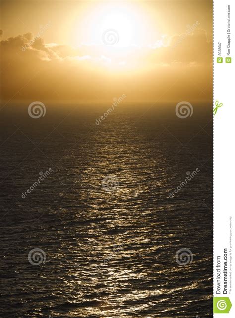 Sun Reflected On Ocean Stock Image Image Of Outdoors 2038087