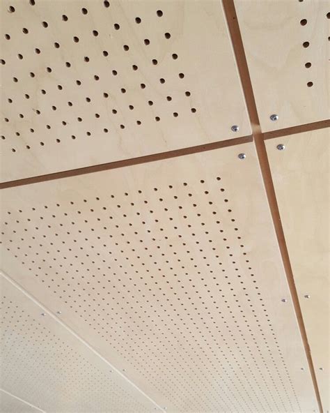 Perforated Birch Plywood Panels Basement Ceiling Insulation Basement
