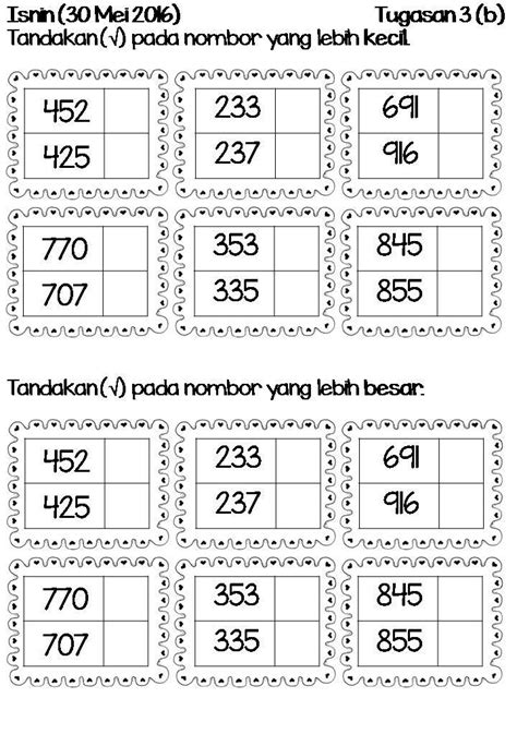 Kerja Rumah Matematik Tahun 2 Cuti Pertengahan Tahun
