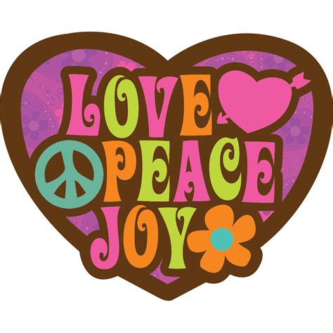 Sticker Voiture Coeur Love Peace Joy Stickers Stickers Citations