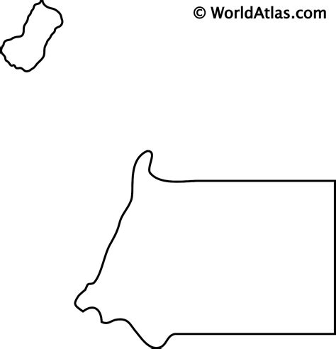 Mapa De Contorno Simple De Guinea Ecuatorial Silueta En Croquis Li