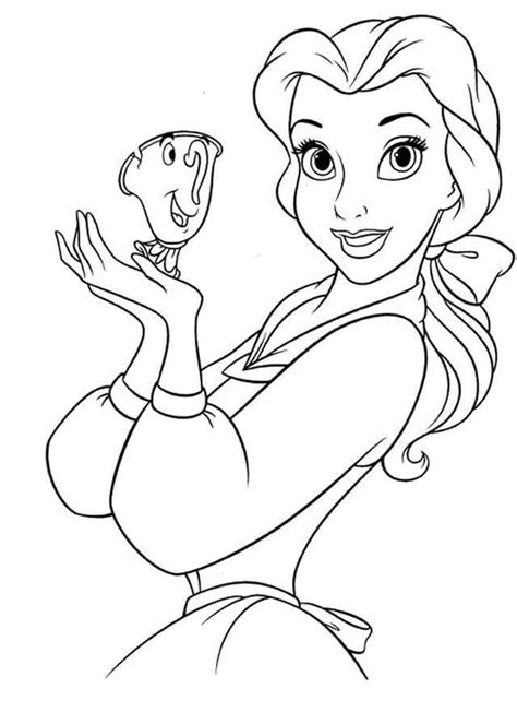 Disney Princesses Belle Coloring Page Free Printable Coloring Pages