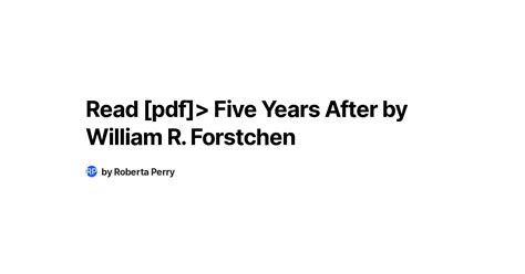 Read Pdf Five Years After By William R Forstchen