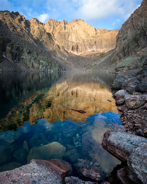 Chasm Lake Reflection Rocky Mountain National Park Colorado