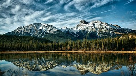 Hd Wallpaper Natural Beauties Canada Landscape Rocky Mountains Pine