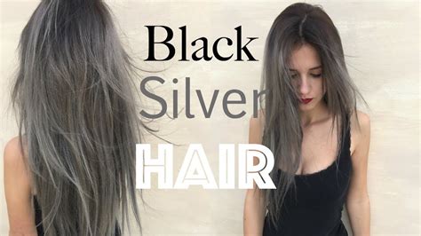 How To Black Roots Silver Grey Hair Stella Youtube
