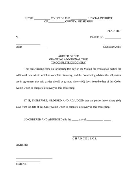 Agreed Order Court Doc Template Pdffiller