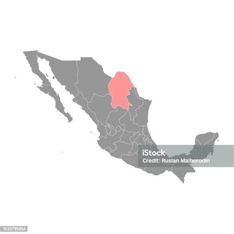 Coahuila State Map Administrative Division Of The Country Of Mexico