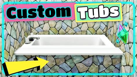 The Sims 4 Custom Bath Tubs Tutorial Youtube