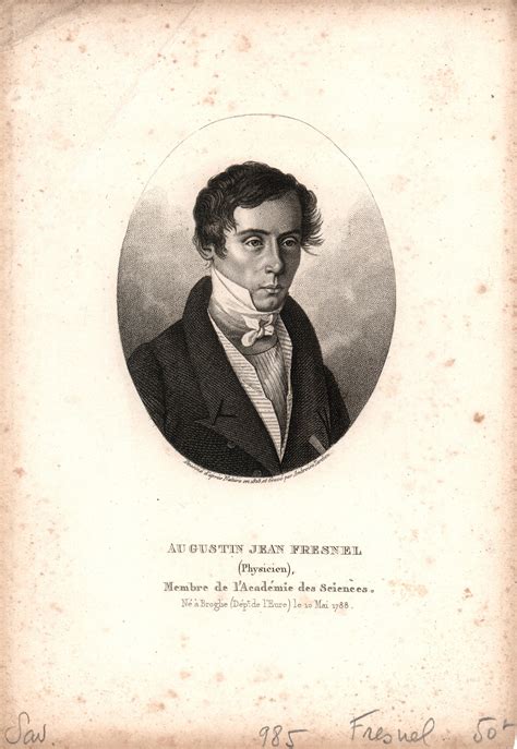 Portrait Of Augustin Jean Fresnel