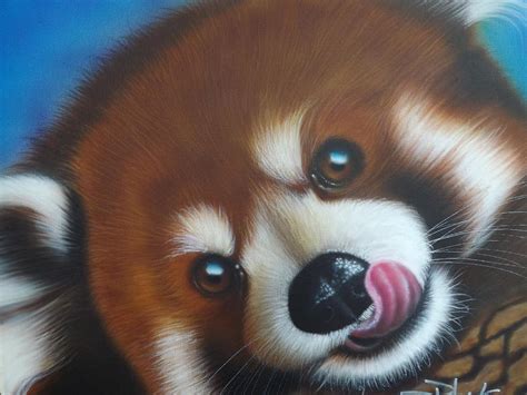 Red Panda Painting By Darren Robinson Fine Art America