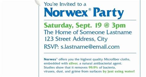 Norwex Party Invitation Templates Unique Party Invitations Cards Norwex