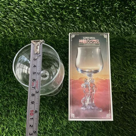 Nikka Super Whisky Crystal Wine Glasses Collectible With Box 6pcs Available 6 5” X 3” Inches