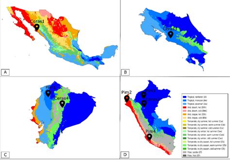köppen geiger climate classification map of mexico a costa rica b download scientific