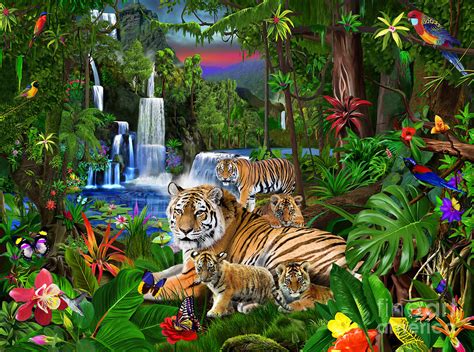 Tigers Of The Forest Digital Art By Gerald Newton