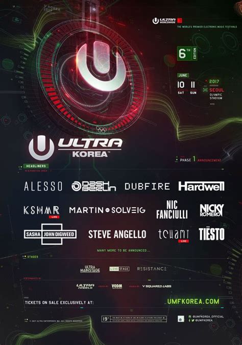Ultra Singapore And Ultra Korea Release Phase One Lineups Ultra Korea