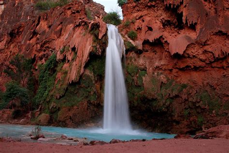 Havasu Falls In The Grand Canyon Just Outside The National Park In The