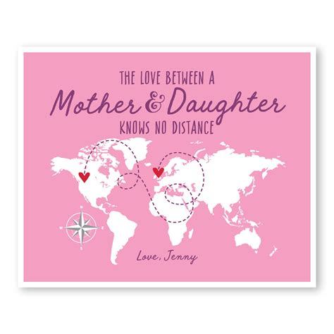 Mothers day gift ideas long distance. Mother Daughter Gift, Mother Long Distance World Map ...