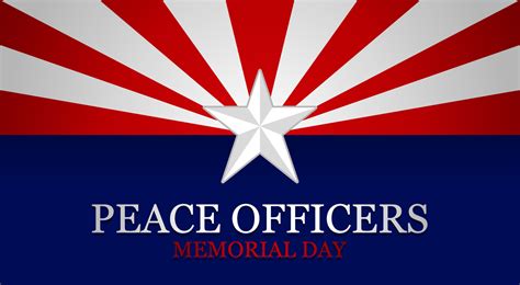 Peace Officers Memorial Day Vector Illustration Suitable For Poster