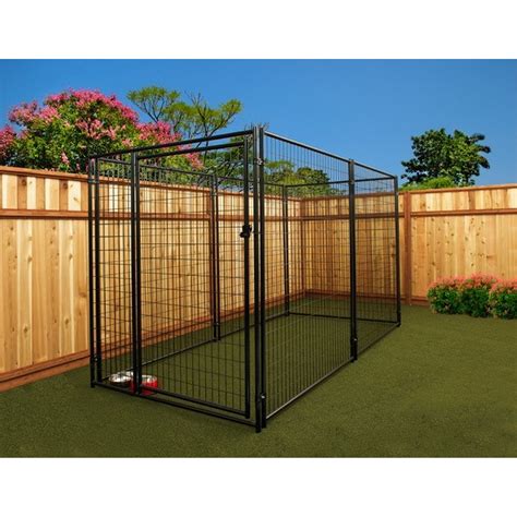 Lucky Dog Black Modular Welded Wire Kennel 10l X 5w X 6h X Large