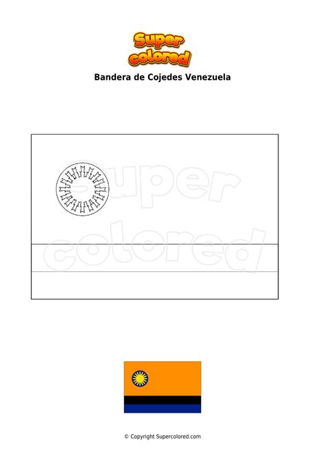 Dibujo Para Colorear Bandera De Miranda Venezuela Supercolored