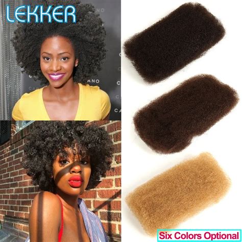 Lekker Hair Brazilian Remy Human Hair Afro Kinky Curly Hair Bulk Extensions Braiding Hair