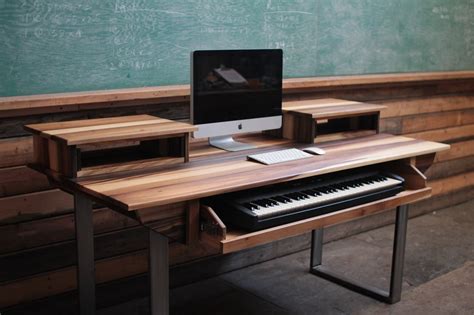 Studio rta producer station maple studio desk. Mid Size 61 key Studio Desk for Audio / Video / Music / Film / Product - MONKWOOD