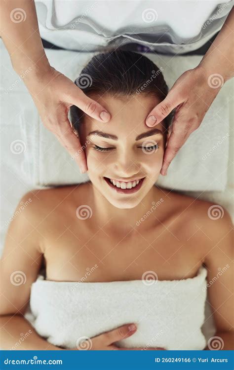 Happiness Is A Really Good Massage An Attractive Young Woman Getting