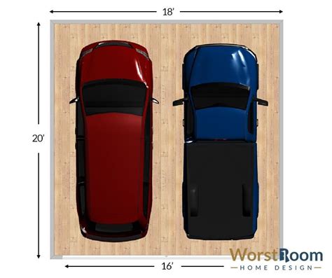 Standard Garage Size Diagrams And Dimensions Up To 4 Car Garages Wr