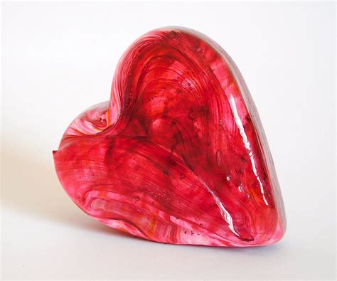 Art Glass Heart Item B92 Etsy Glass Art Glass Heart Glass
