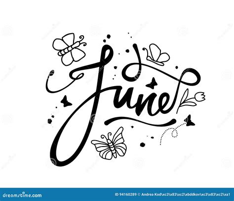 Month Of June Clip Art Black And White