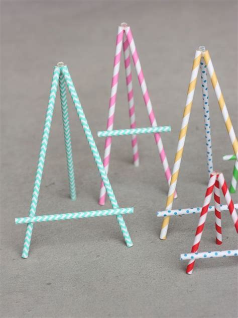 Diy Crafts Ideas Diy Paper Straw Easel Cute For Party Signs Diy