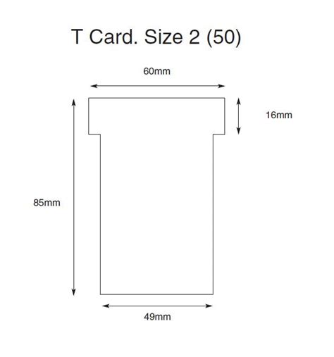 T Cards Plastic Size 2 T Cards Direct